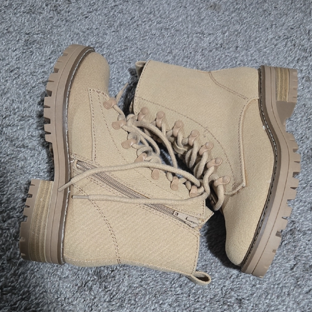 Women's Tan High-Top Sneakers - Picture 2 of 4
